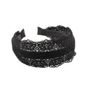 Gothic Black Lace Flower Floral Embroidery Hair Hoop Headband Boho Headwear
