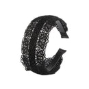Gothic Black Lace Flower Floral Embroidery Hair Hoop Headband Boho Headwear