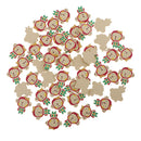 50Pcs Cartoon Monkey Shape Wooden Pieces For Kids DIY Craft Toy Scrapbooking