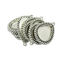 10 Pieces Vintage Blank Waterdrop Bezel Tray Base For 30x20mm Cabochon Necklace Pendant