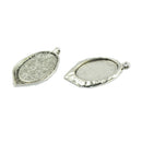 10Pcs Vintage Blank Fruit Oval Bezel Tray Base Settings For 22x29mm Cameo Cabochon Necklace