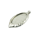 10Pcs Vintage Blank Fruit Oval Bezel Tray Base Settings For 22x29mm Cameo Cabochon Necklace