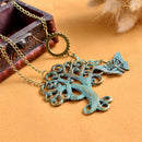 Steampunk Multi-size Gears Butterfly Tree of Life Pendant Gears Alloy Necklace Chain for Women Men
