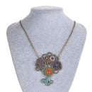 Steampunk Multi-size Gears Living on Tree of Life Pendant Necklace Chain for Women Men