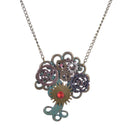 Steampunk Multi-size Gears Living on Tree of Life Pendant Necklace Chain for Women Men