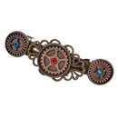 Vintage Crystal Rhinestone Steampunk Gears Hair Clip Barrette Hair Accessory