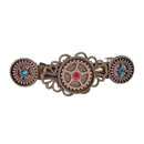 Vintage Crystal Rhinestone Steampunk Gears Hair Clip Barrette Hair Accessory