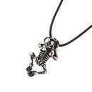 Vikings Skeleton Skull Pendant Necklace Norse Nordic Jewelry Vintage Gift