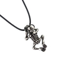 Vikings Skeleton Skull Pendant Necklace Norse Nordic Jewelry Vintage Gift