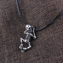 Vikings Skeleton Skull Pendant Necklace Norse Nordic Jewelry Vintage Gift