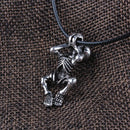 Vikings Skeleton Skull Pendant Necklace Norse Nordic Jewelry Vintage Gift