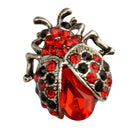 Crystal Ladybird Insect Brooch Vintage Animal Pins Fashion Jewelry