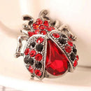 Crystal Ladybird Insect Brooch Vintage Animal Pins Fashion Jewelry