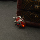 Crystal Ladybird Insect Brooch Vintage Animal Pins Fashion Jewelry