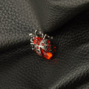 Crystal Ladybird Insect Brooch Vintage Animal Pins Fashion Jewelry