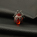 Crystal Ladybird Insect Brooch Vintage Animal Pins Fashion Jewelry