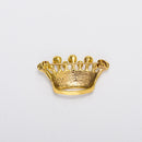 Gold Diamante Crystal Wedding Party Pageant Tiara Crown Lapel Pin Brooch