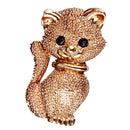 Women Costume Jewelry Gold Cat Animal Brooch Pin Suit Hats Clips Corsages