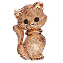 Women Costume Jewelry Gold Cat Animal Brooch Pin Suit Hats Clips Corsages