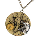 Vintage Gothic Steampunk Watch Gear Eagle Pendant Necklace Choker Long Chain