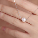 Freshwater 925 Sterling Silver 10.5-11mm Freshwater Pearl Clavicle Necklace