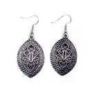 Bohemia Vintage Tibetan Silver Folk Ethnic Carving Hollow Dangle Earrings