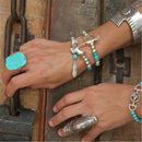 Ethnic Women Lady Elegant Biker Ring Tibetan Sliver Flower Engraving Ring