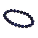 Handmade Natural Dark Blue Lapis Lazuli Gemstone Round Bead Stretch Bracelet