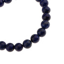 Handmade Natural Dark Blue Lapis Lazuli Gemstone Round Bead Stretch Bracelet