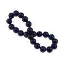 Handmade Natural Dark Blue Lapis Lazuli Gemstone Round Bead Stretch Bracelet