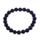 Handmade Natural Dark Blue Lapis Lazuli Gemstone Round Bead Stretch Bracelet