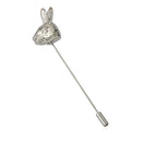 Vintage Alice Rabbit Head Hare Lapel Stick Pin Tie Hat Brooch Pin Easter Party Jewelry