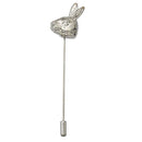 Vintage Alice Rabbit Head Hare Lapel Stick Pin Tie Hat Brooch Pin Easter Party Jewelry