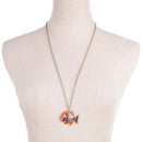 Pendant Necklace Party Gift Fish Pendant Women Sweater Necklace For Party