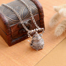 Retro Personalized Engraved Little Hip Flask Pendant Necklace Gift for Men Jewelry Ornament 72cm