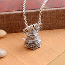Retro Personalized Engraved Little Hip Flask Pendant Necklace Gift for Men Jewelry Ornament 72cm