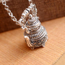 Retro Personalized Engraved Little Hip Flask Pendant Necklace Gift for Men Jewelry Ornament 72cm