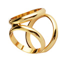 Tricyclic Round Gold Tone Scarf Ring Silk Scarf Clip Three Rings Buckle