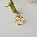 Tricyclic Round Gold Tone Scarf Ring Silk Scarf Clip Three Rings Buckle