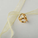 Tricyclic Round Gold Tone Scarf Ring Silk Scarf Clip Three Rings Buckle