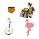 4pcs Fashion Cartoon Enamel Brooch Pins Set For Child Women's Clothing Decor