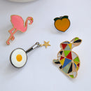 4pcs Fashion Cartoon Enamel Brooch Pins Set For Child Women's Clothing Decor