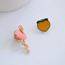 4pcs Fashion Cartoon Enamel Brooch Pins Set For Child Women's Clothing Decor