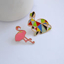 4pcs Fashion Cartoon Enamel Brooch Pins Set For Child Women's Clothing Decor