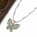 Bohemia Ethnic Jewelry Women Fashion Tibetan Retro Butterfly Flower Necklace