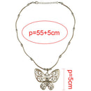 Bohemia Ethnic Jewelry Women Fashion Tibetan Retro Butterfly Flower Necklace