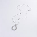 1 Piece Circle Sweater Chain Gifts Necklace Sweater Fashion Jewelry Silver