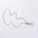 Cute Cat Pearl Opal Diamond Pendant Charm Dress Sweater Necklace for Women Girl