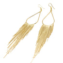 1 Pair Women Tassel Long Drop Earrings Statement Party Jewelry Gift Gold