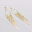 1 Pair Women Tassel Long Drop Earrings Statement Party Jewelry Gift Gold
